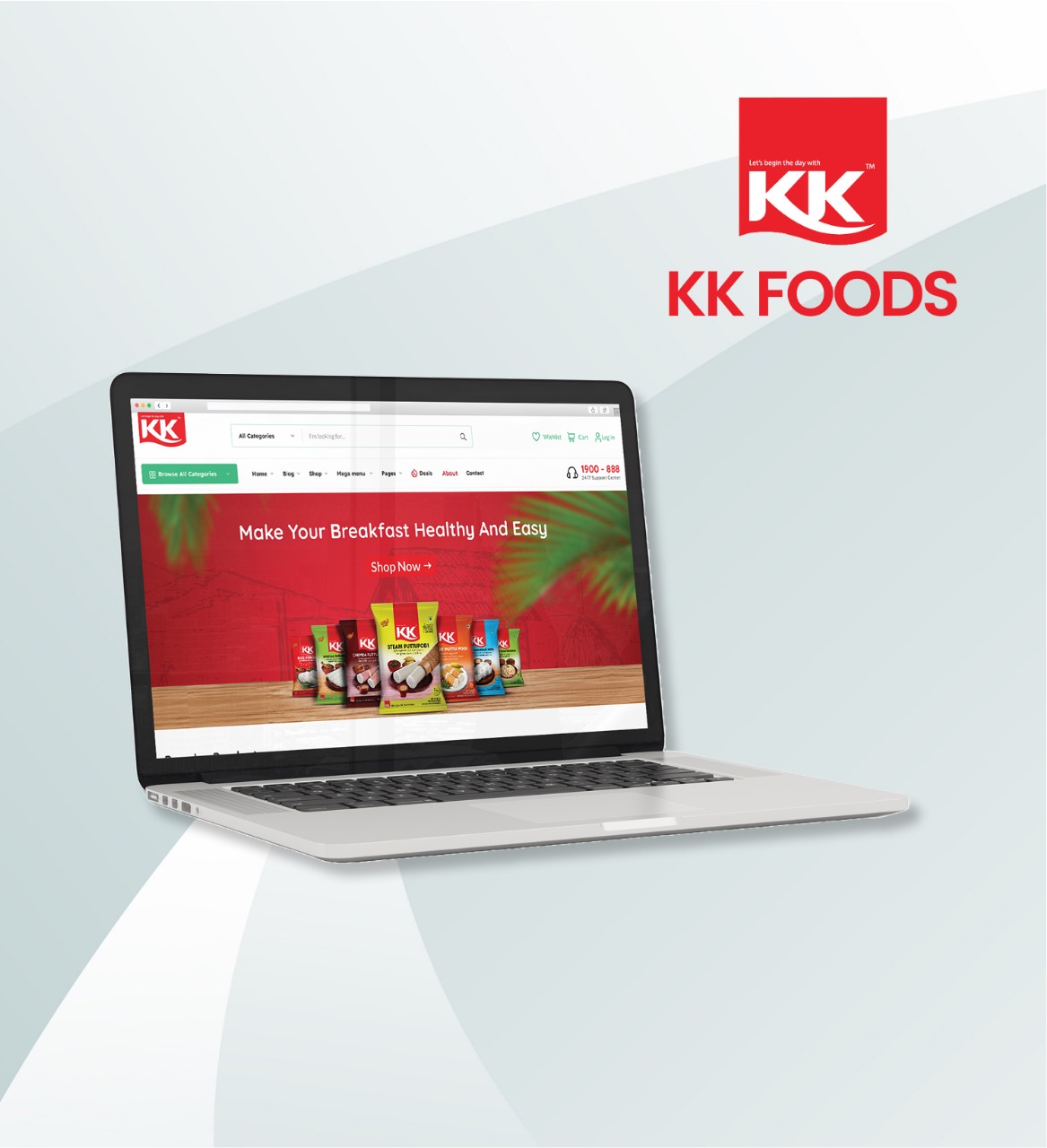 KK Foods homepage